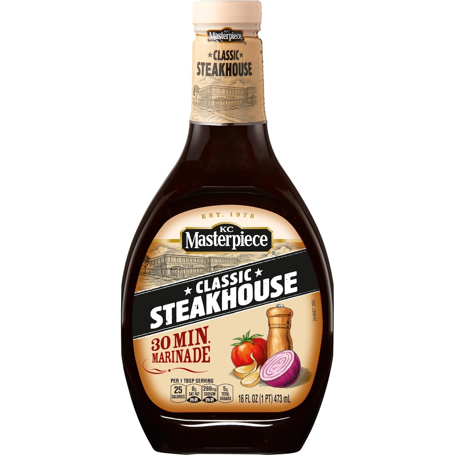 KC Masterpiece Classic Steakhouse Marinade, 16 Ounces; (Pack of 6) (Package may vary)