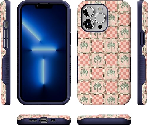 Vista 917 de Casely iPhone 13 Pro Case Compatible with MagSafe Blue Marble Case