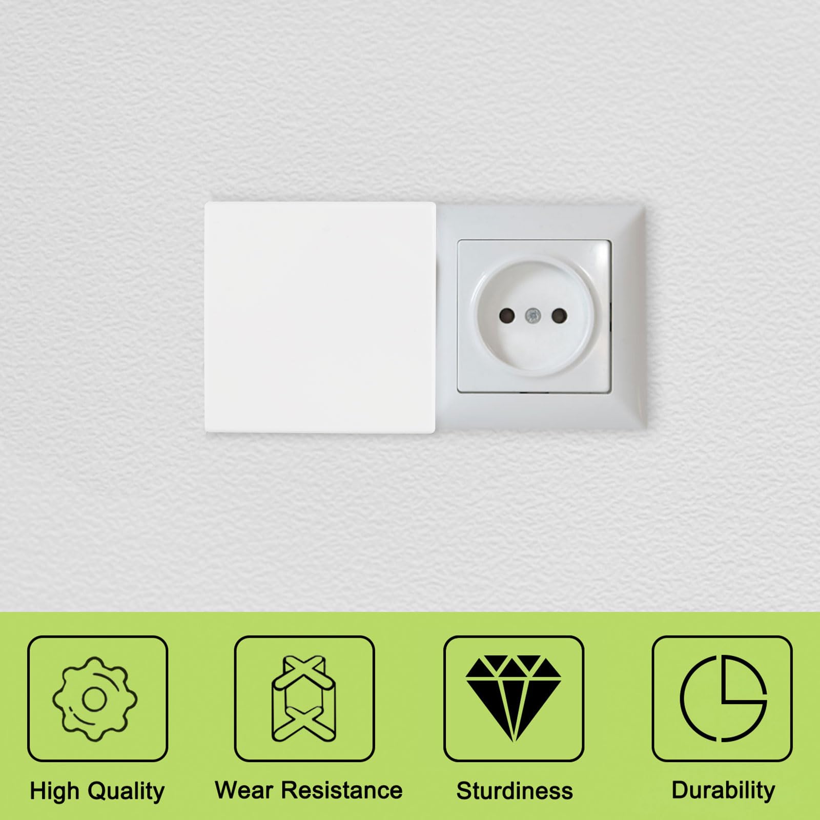 UFURMATE 2Pcs Screwless Blank Outlet Plate - Image 3