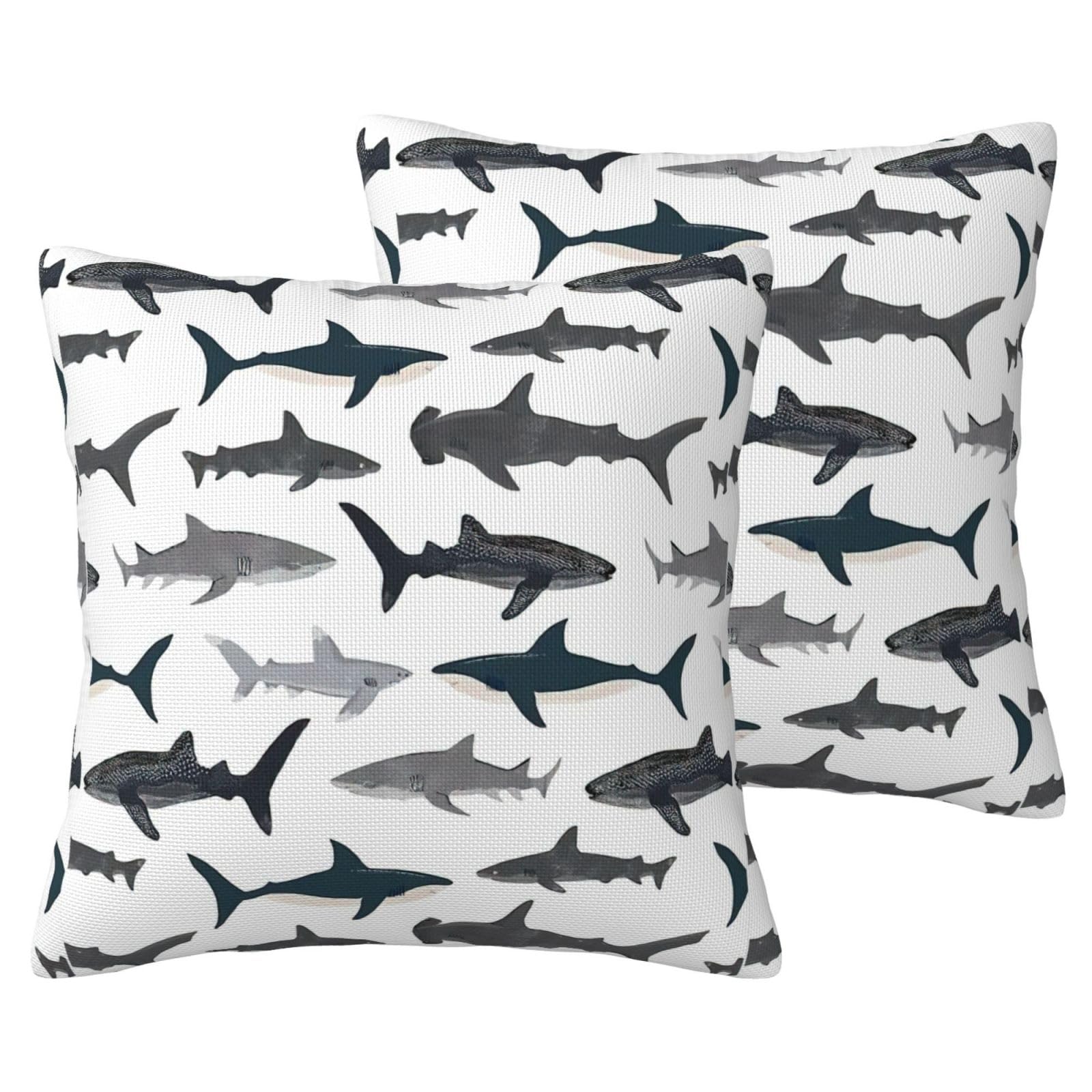 Housses de coussin décoratives requins pour un salon cocooning en automne