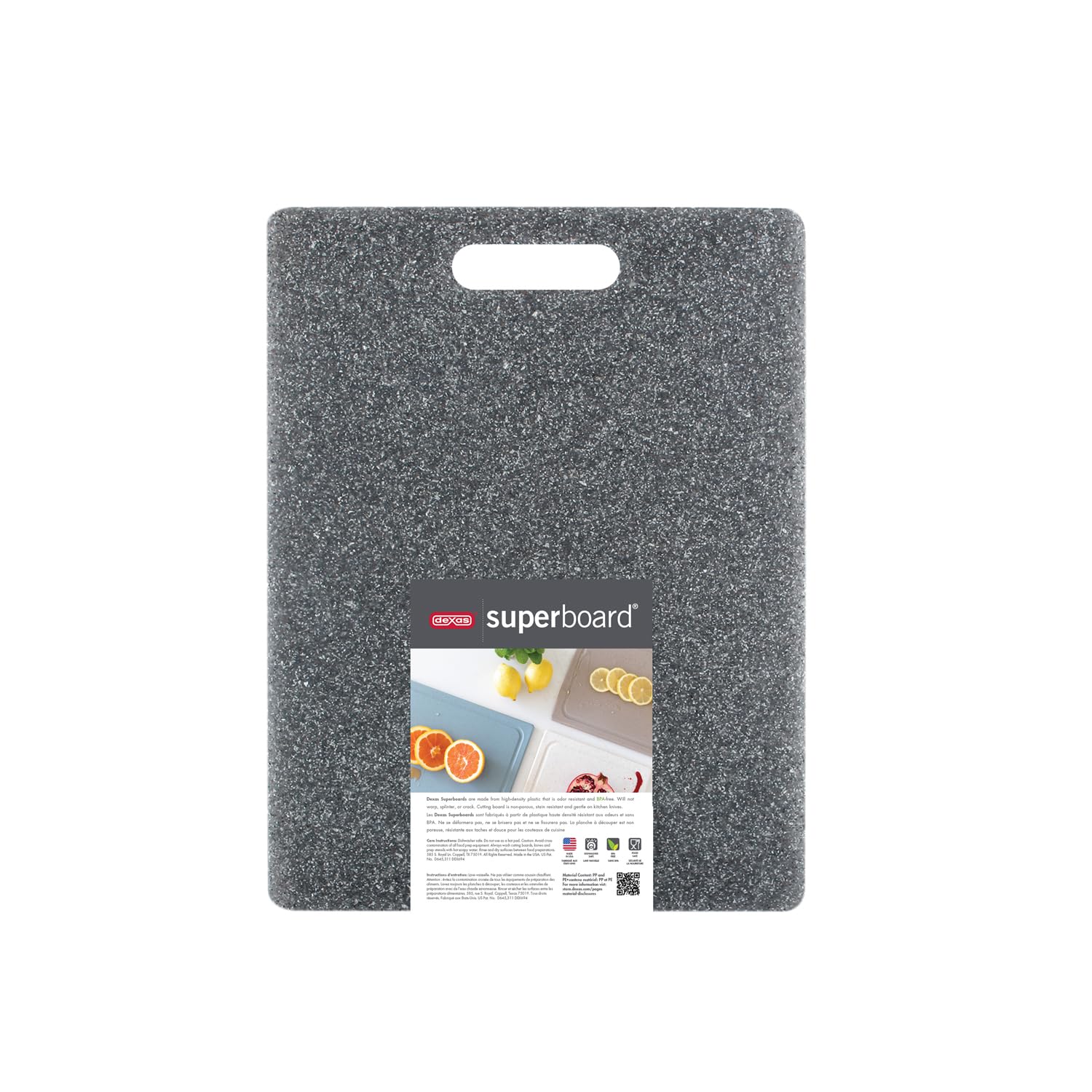 Dexas 401-55 ciężka granitowa deska do krojenia, PP, 21 x 28 cm