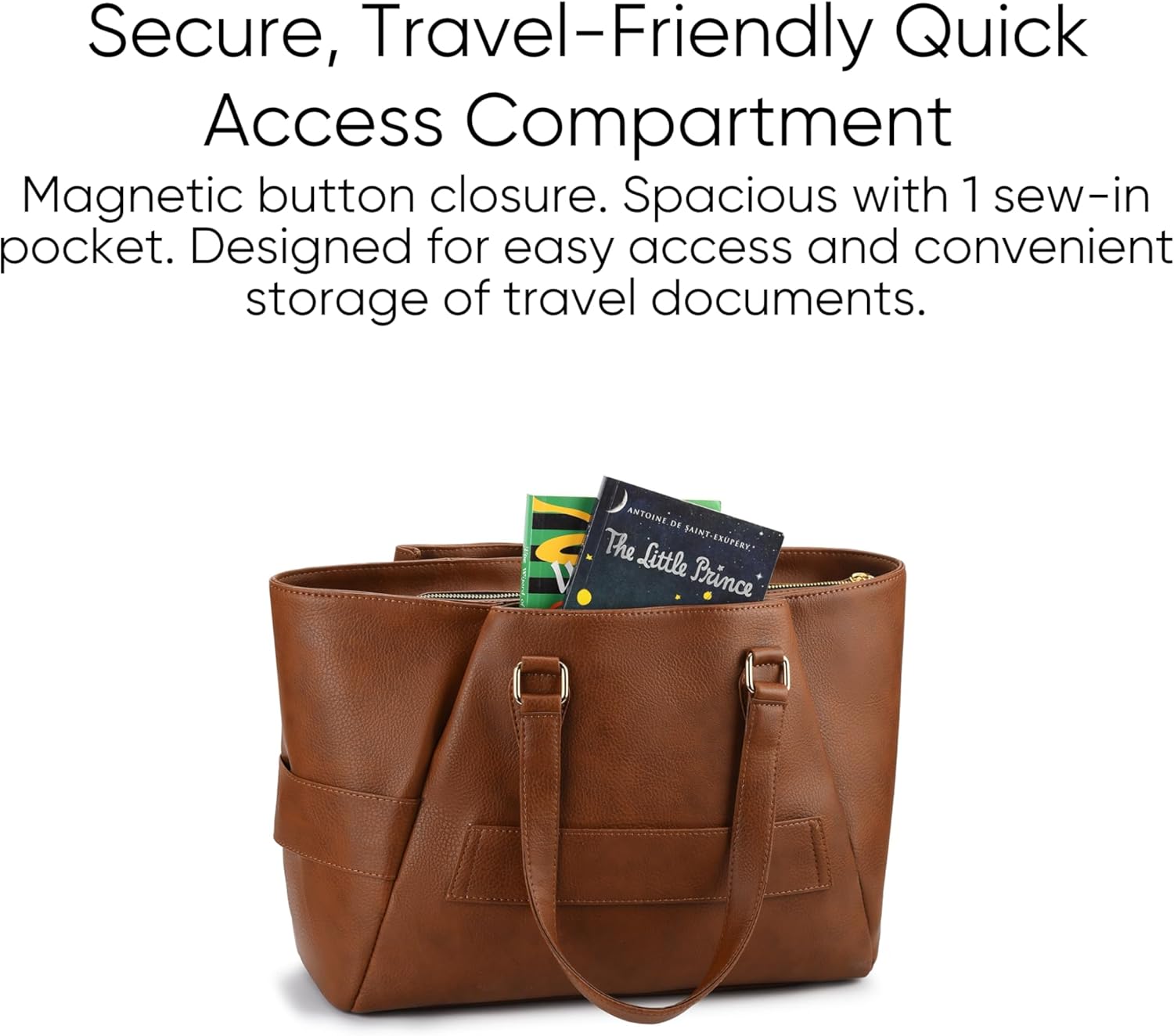 YAZA Laptop Bag for Women 15.6 Inch Laptop Tote Work Bag Professional Vegan Leather Computer Briefcase Water-resistant Business Teacher Office Bag Handbag - Image 8