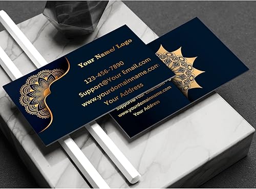 Miniatura 5 de Tarjetas de visita impresas personalizadas con texto de imagen de tu logotipo, tarjetas de visita personalizadas con papel mate clásico impermeable