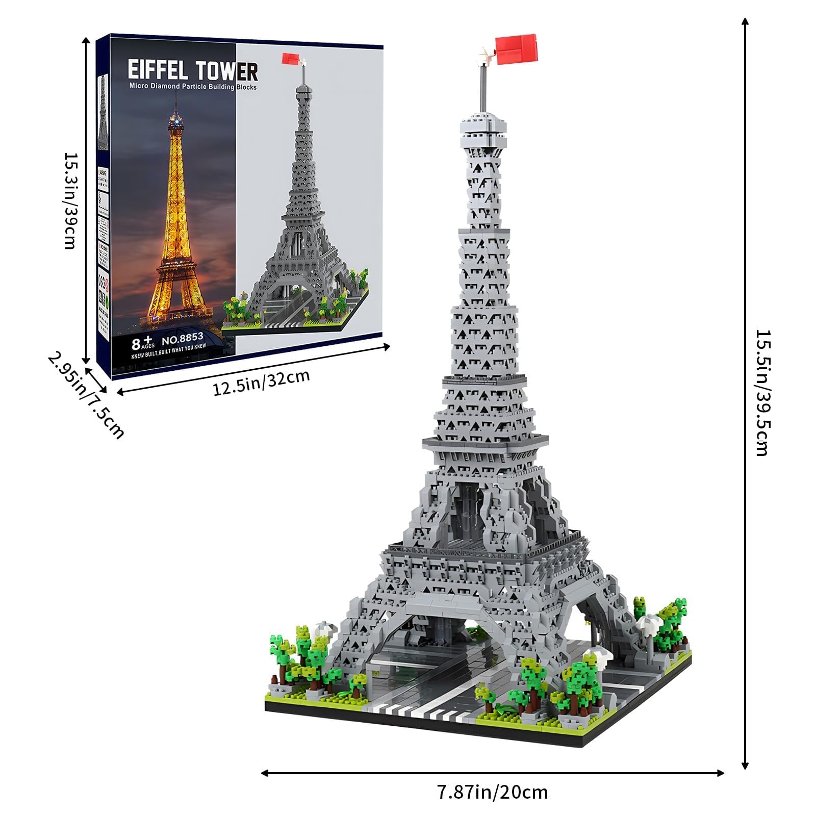 CSNRHG Ensemble de micro blocs de construction 3350 pièces de puzzle 3D pour enfants et adultes