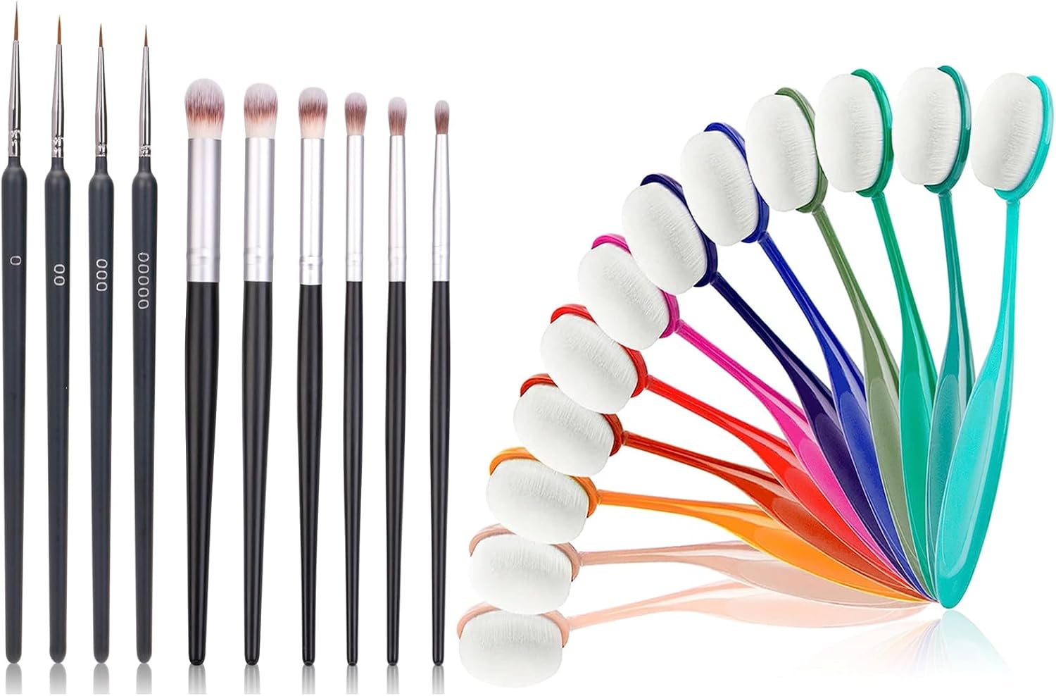 Yoseng 12 Pc Ink Blending Brushes for Card Making with 10pc Drybrush Set