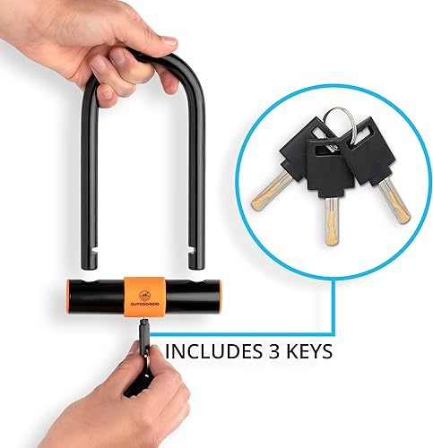 Miniatura 8 de Candado de bicicleta con cable - Cerradura de bicicleta en U resistente antirrobo