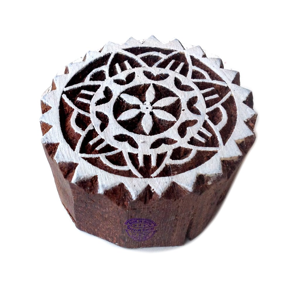 Royal Kraft Wooden Stamps DIY Fabric, Textile, Clay, Pottery, Paper, Henna Printing Blocks THBtag048 โ image 1