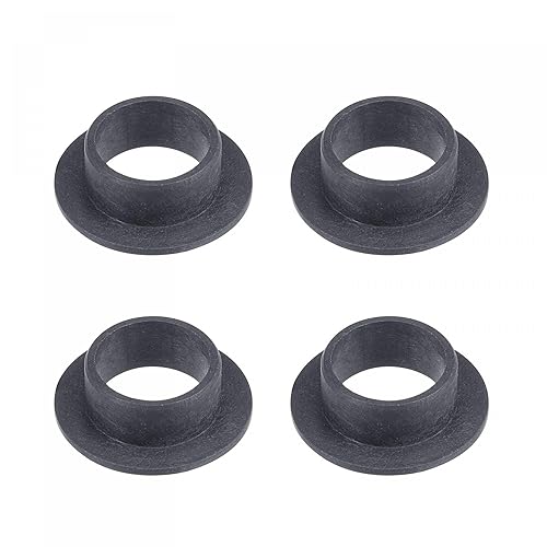 Miniatura 56 de uxcell Rodamientos de manga con bridas 0.118 in Diámetro 0.181 in OD 0.197 in Longitud POM Envueltos Bujes sin aceite Negro 4pcs