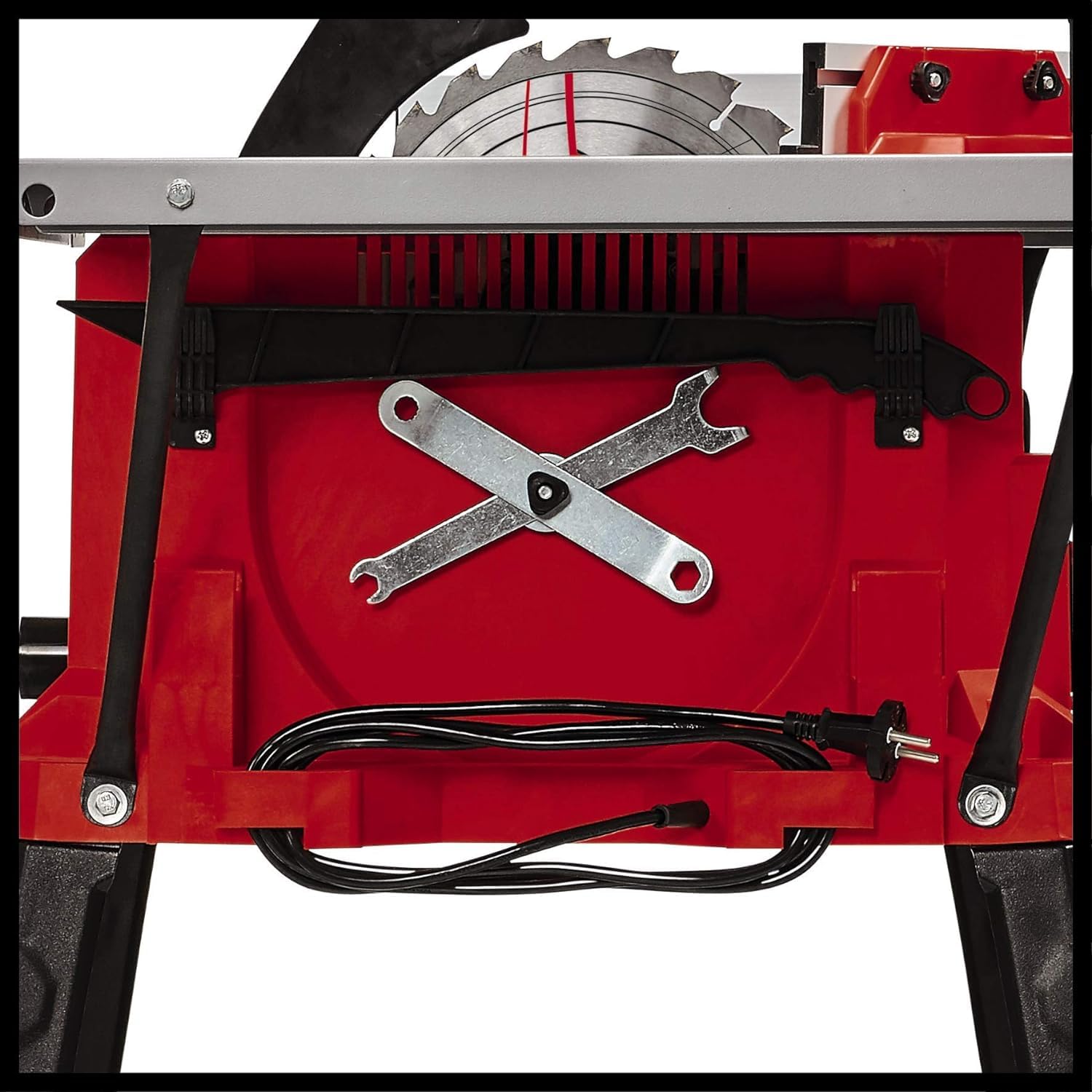 Einhell Sierra circular de mesa TC-TS 254 U (máx. 2200 W, tope paralelo/angular o transversal, soportes en la carcasa, aumento de soporte, hoja de sierra inclinable, conexión de succión de polvo)