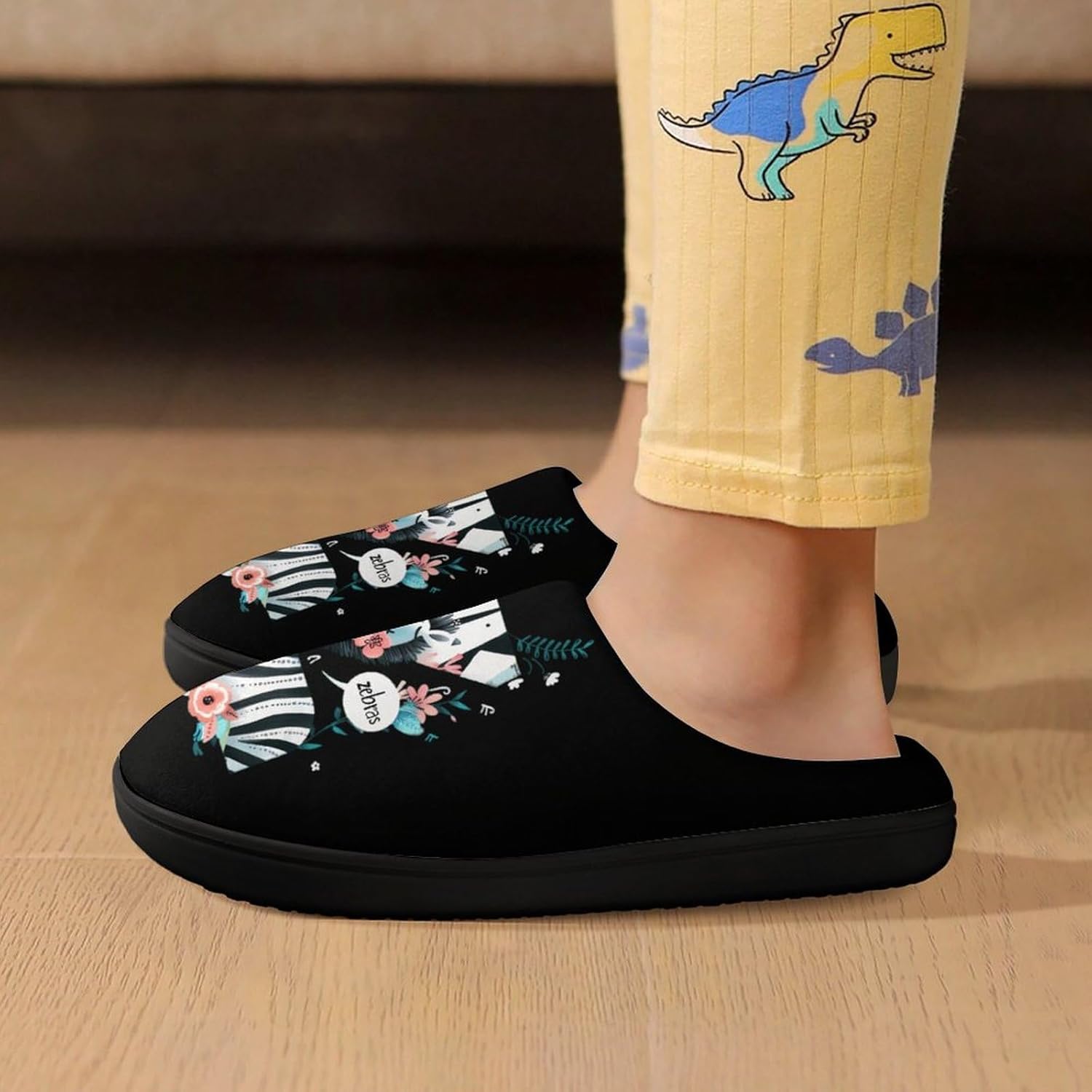 Z for Zebra Cute Cotton Slippers Anti-slip House Shoes Funny Slipper Indoor Outdoor