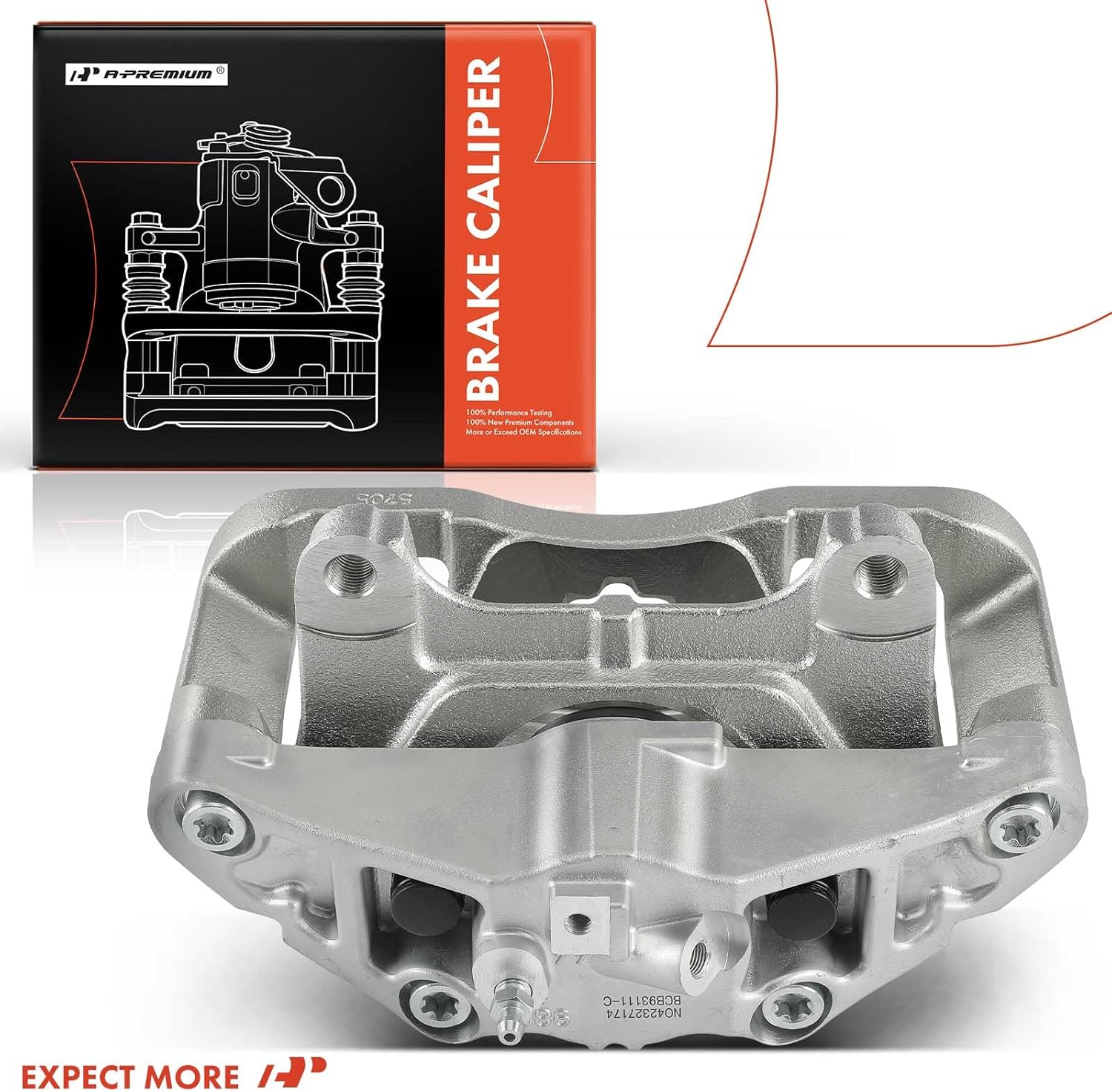 A-Premium Disc Brake Caliper Assembly with Bracket Compatible with Audi A4 2005-2006, A4 Quattro 2005-2006, A6 2006, A6 Quattro 2005-2011, S4 2004-2006, 4.2L - Front Left Driver Side