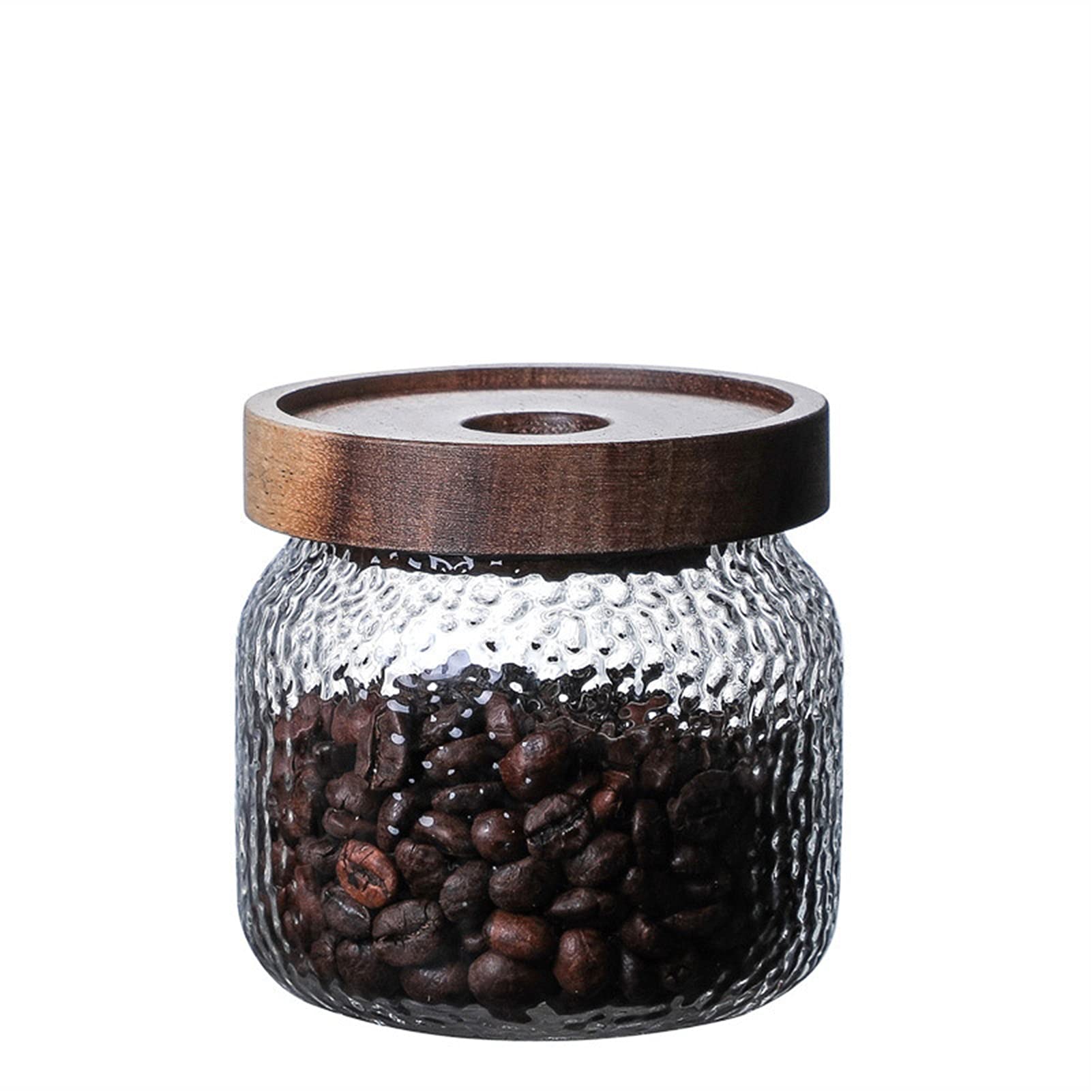 Recipiente de café Frascos de cristal de caramelo con tapa Botella de frasco de almacenamiento de cocina for especias Recipientes de vidrio for alimentos Frijoles de café té latas de vidrio Bote Café