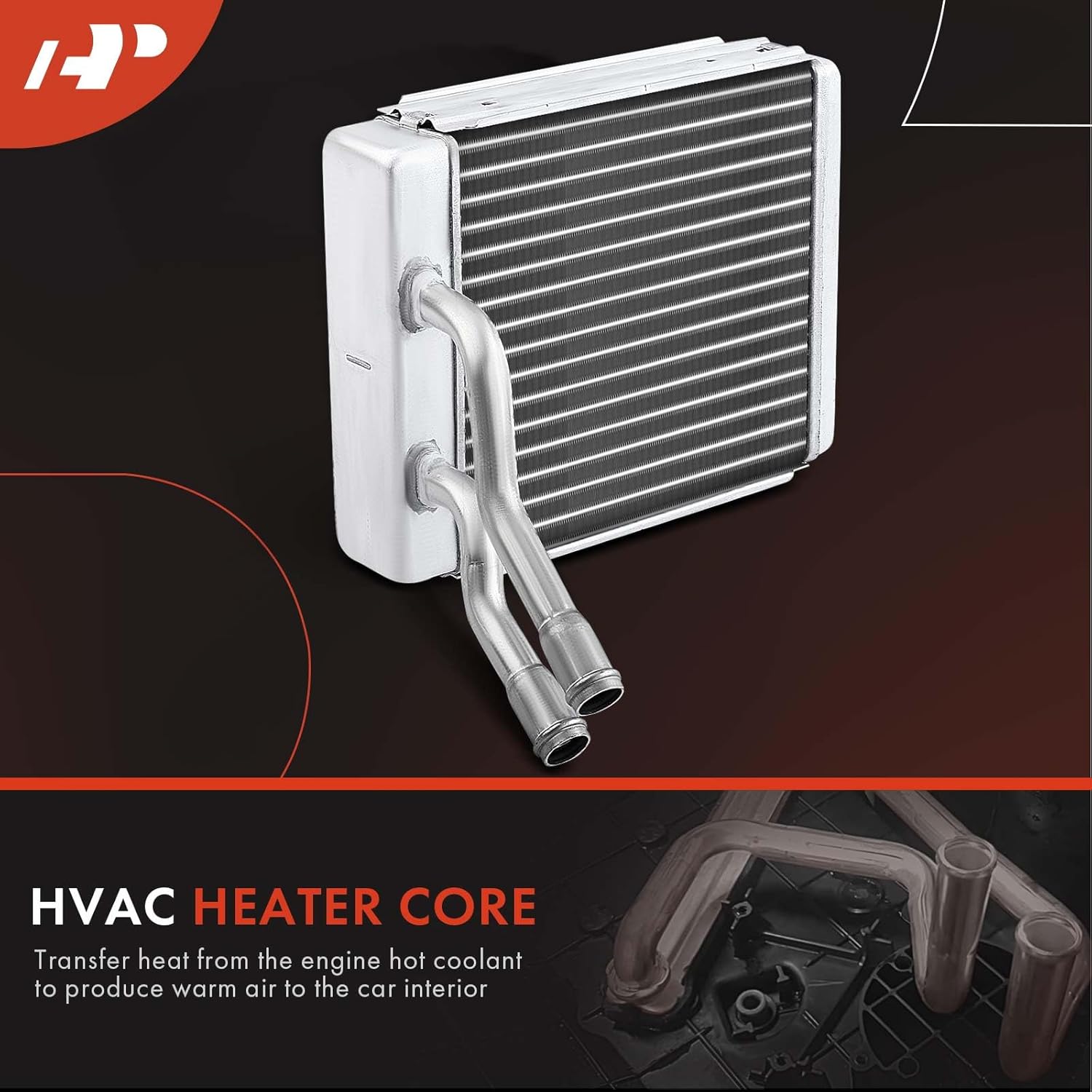 A-Premium HVAC Heater Core Compatible with Ford Crown Victoria 1998-2000 & Lincoln Continental 2001, Town Car 1998-2002 & Mercury Grand Marquis 1998-2000, Replace OE# E9A218476A, F8VH18476AA