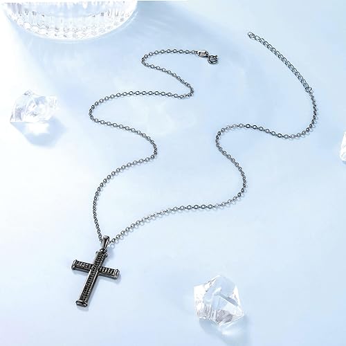 Miniatura 4 de Collar con cruz de plata de ley 925 para mujer, regalos de bautismo