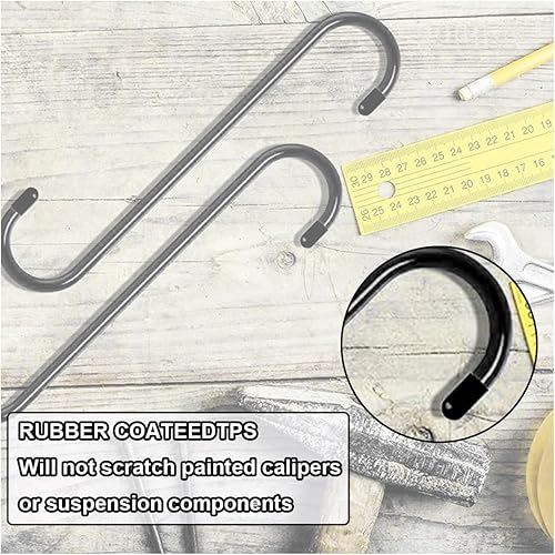 Miniatura 11 de Ganchos de pinza de freno de automóvil, ganchos para pinzas de freno automáticas con puntas de goma, herramientas automotrices universales duraderas