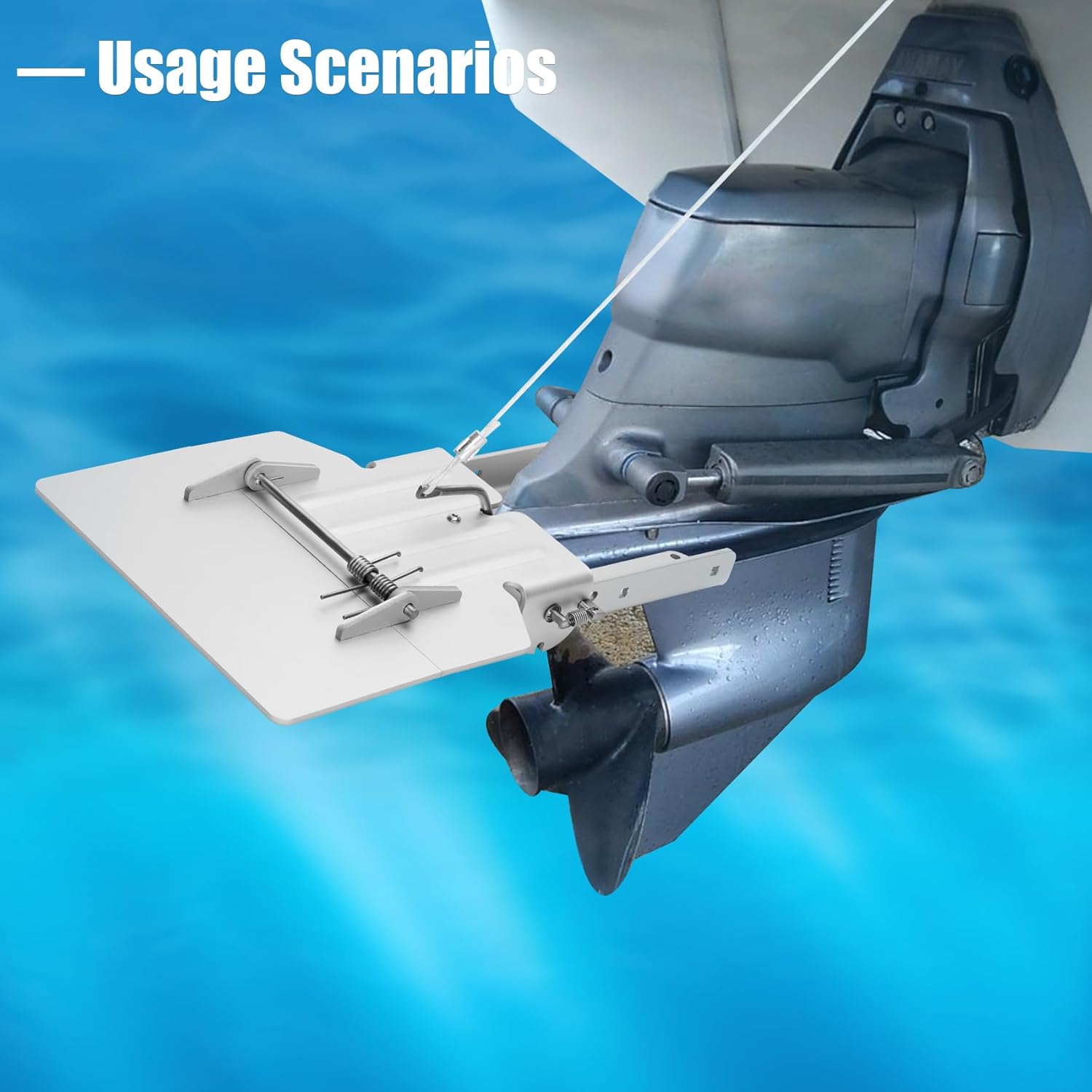 Trolling Plate,Trolling Boards,For fit 50-300 HP Outboard and Stern Drive Motors,Reduce Trolling Speeds to 1 MHP,and is Constructed of Anodized Aluminum and Stainless Steel Materials,No Fins