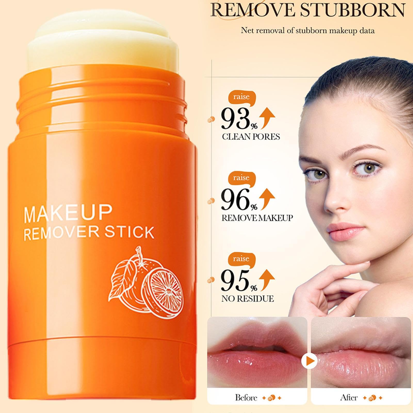 Bâton démaquillant - 30 g - Baume démaquillant aux agrumes non irritant - Démaquillant efficace pour les yeux - Démaquillant naturel pour les peaux sensibles - Soin naturel de la peau Anulely