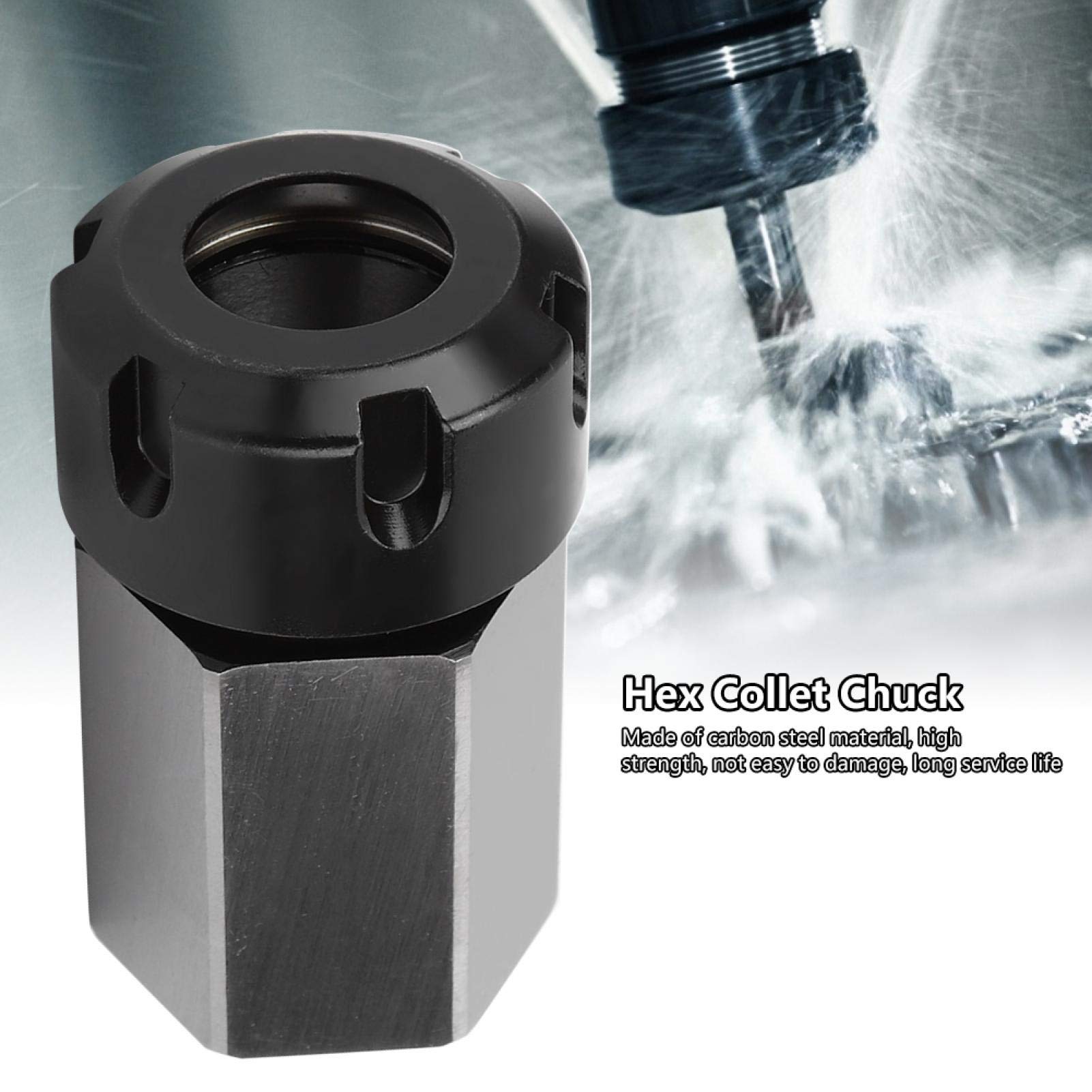 Sechskant-Spannzangenfutter Silber Kohlenstoffstahl Hochfester CNC-Drehmaschinen-Werkzeughalter ER32UM Fräserhülsen(ER40)