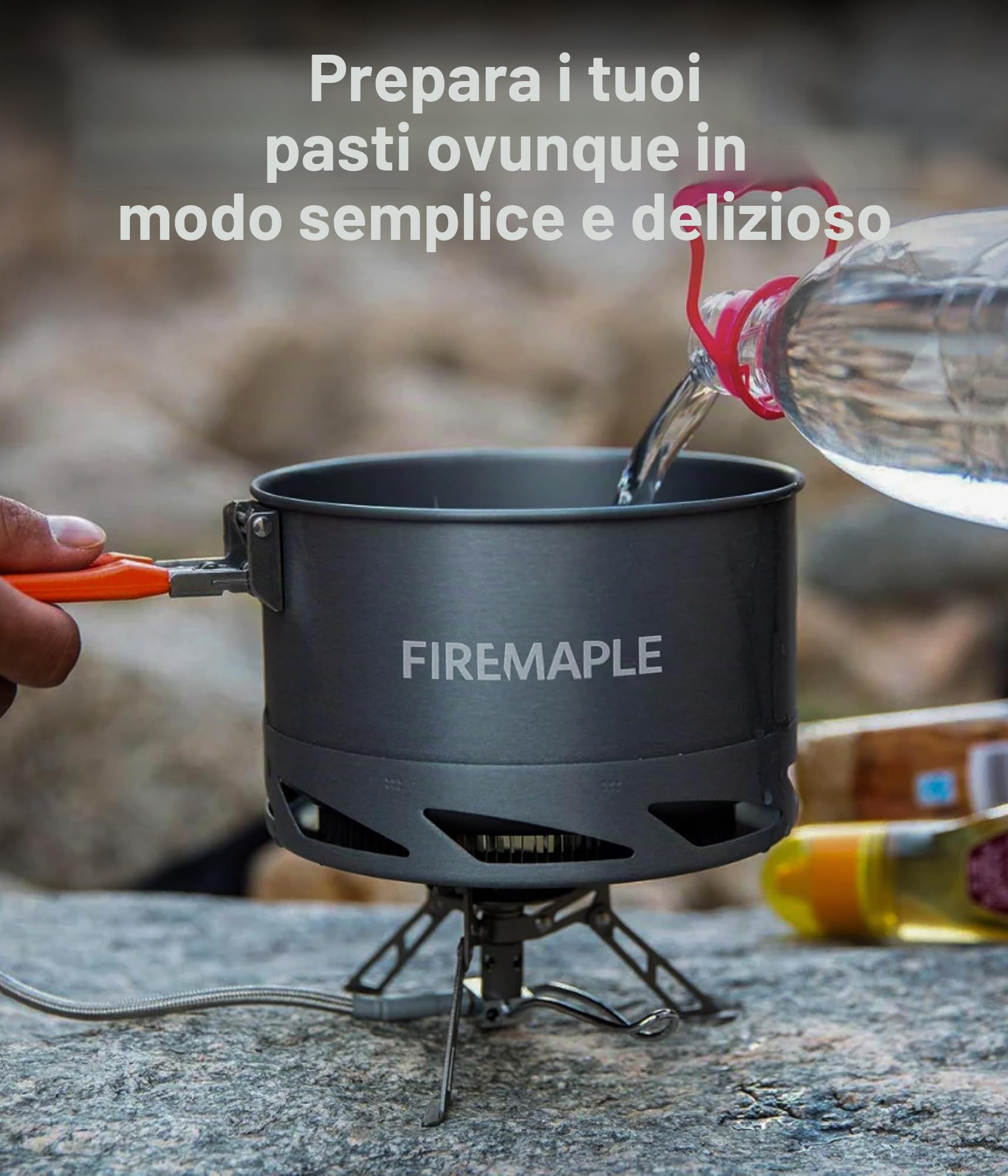 Fire-Maple Braciere Feast K2 Pentola da Campeggio in Alluminio anodizzato Duro con circolazione del Calore 1,5 L