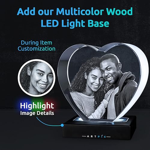 Miniatura 3 de ArtPix 3D Foto de cristal, regalos personalizados de Navidad para esposa, mujer, ella, mamá, él, hombres, madre, abuela, gran regalo personalizado