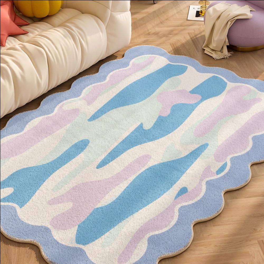Carpets for Living Room Plaid Children Bedroom Fluffy Rug Home Decoration Cloakroom Floral Plush Mats,6,180x280cm