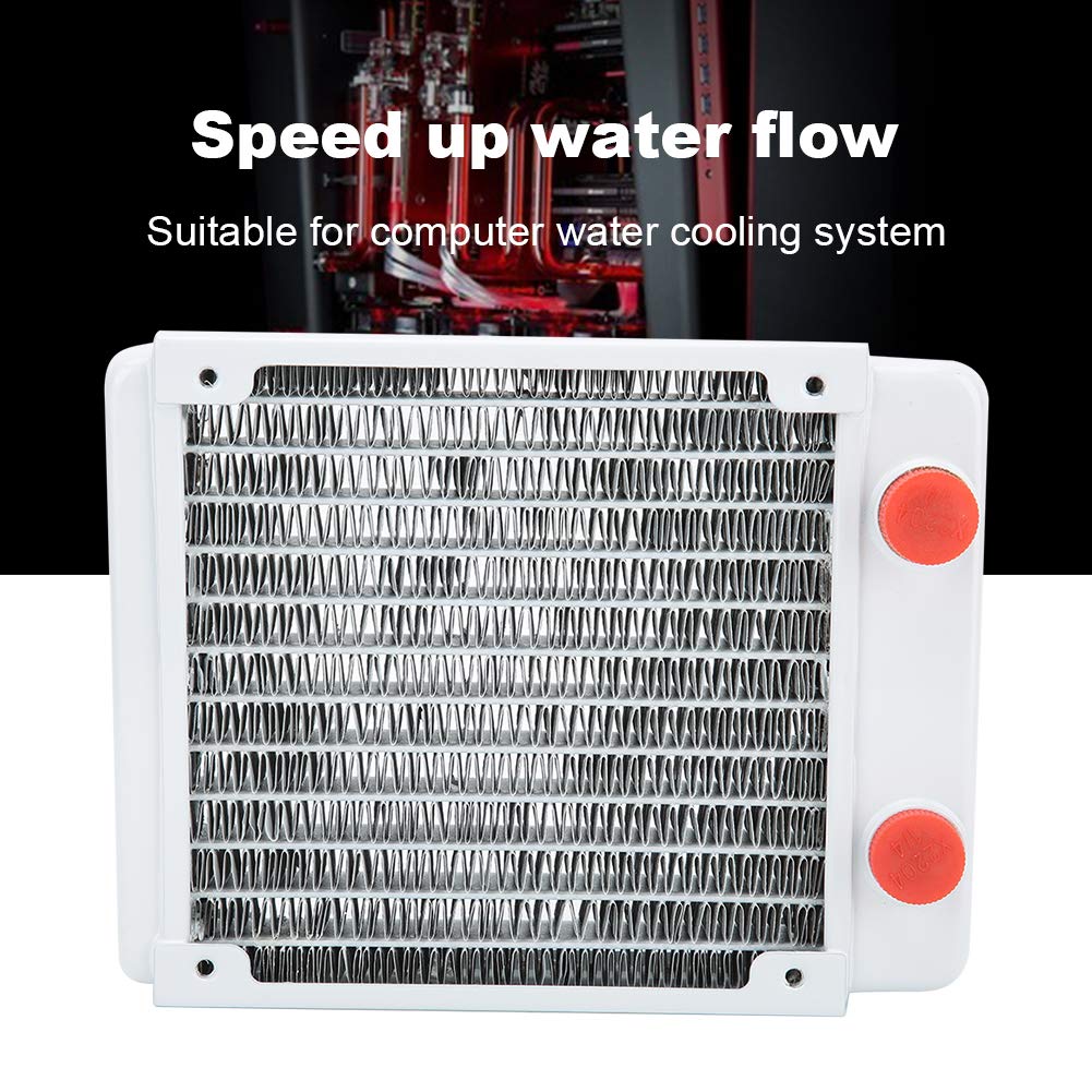 Radiatore di Raffreddamento Ad Acqua con Dissipatore di Calore in Rame Bianco per CPU e PC con Design a 12 Migliore Dissipazione del Calore