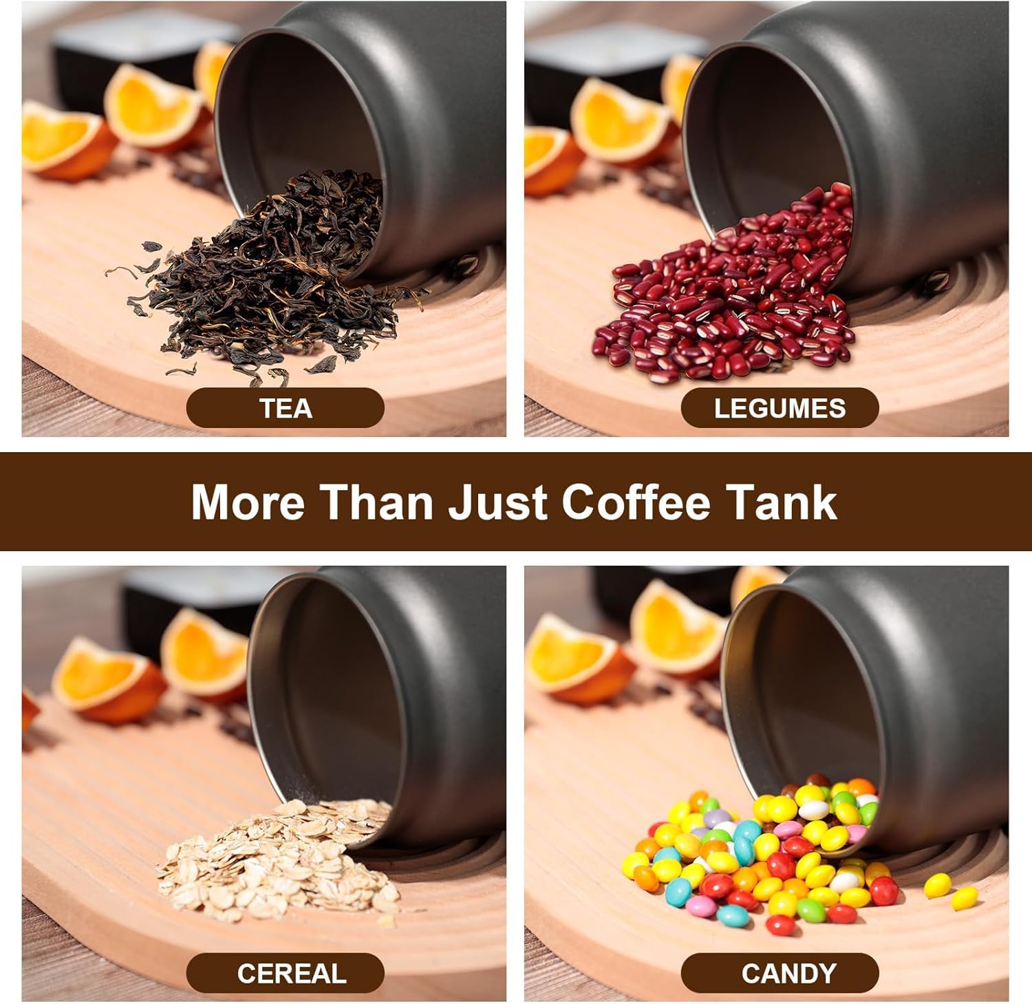 VINATO Bote de Café Hermético de Acero Inoxidable 1.2L – Recipiente al Vacío para Café, Té o Alimentos,Bote Cafe