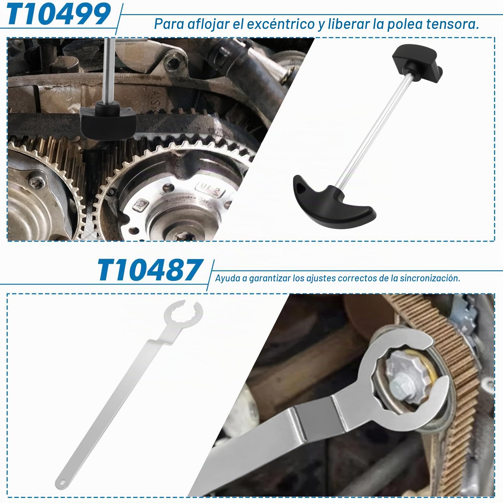 KAOLALI Herramienta de Correa de Distribución para VAG EA211 1.0L 1.2L 1.4L 1.6L FSI TSI TFSI Motor de Gasolina, Herramienta de Ajuste del Motor con Apto para VW Audi A3/Golf VII/Jetta/Seat Leon