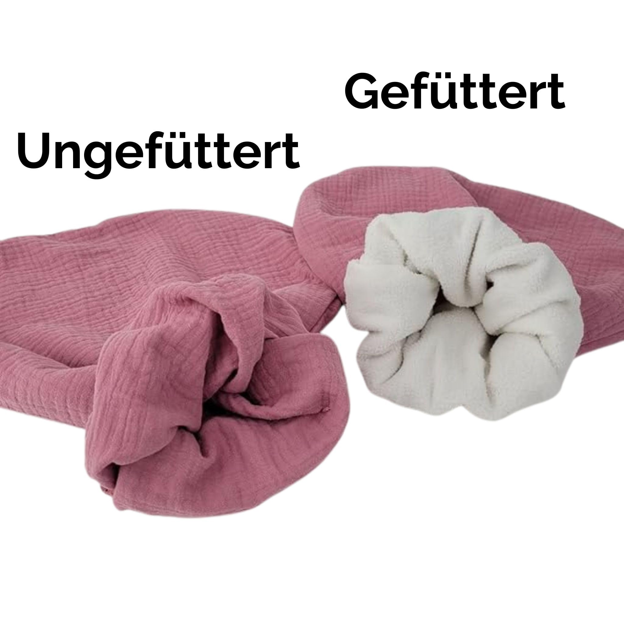 Lilakind“ Baby Musselin Strampelsack | Kleinkind Musselin Schlafsack | Made in Germany - Beere Rosa Grau Grün Petrol Waldgrün Weiß Ungefüttert Gefüttert Gr. 0-36 Monate