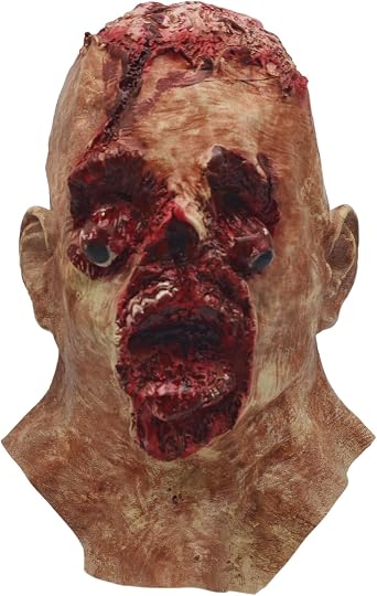 Scary Zombie Head Mask with Proptosis Eyes, Creepy Face Masks for Adults Halloween Decor Party Props