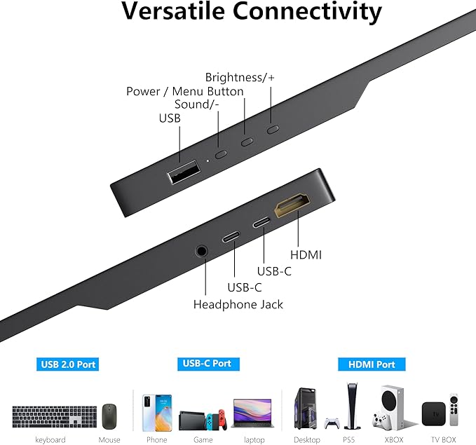 Monitor Portátil Táctil 11.6'' Pantalla Táctil 10 Puntos con HDMI USB-C miniatura 4