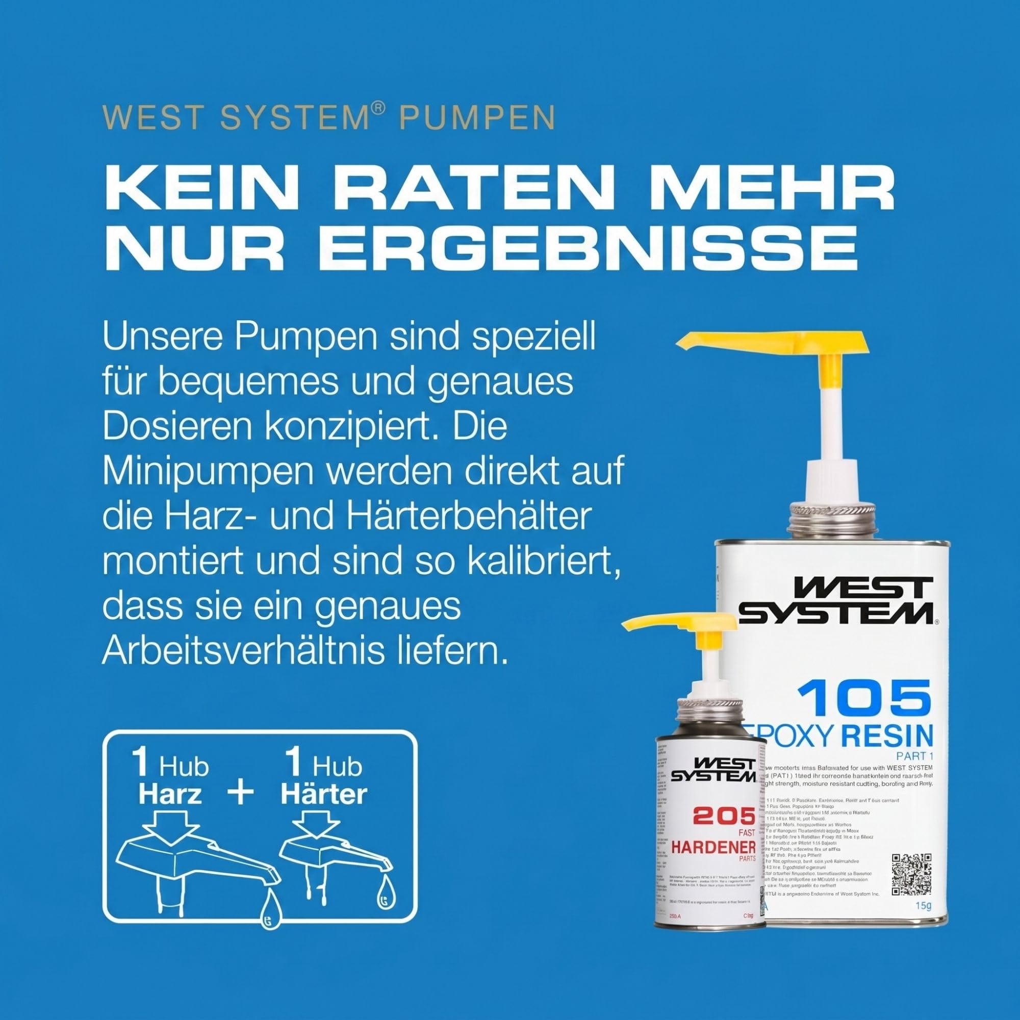 WEST SYSTEM Epoxidharz und Härter 105/205 A Pack Set – Marinequalität 2-Komponenten-Epoxidkleber für Holz, Metall, Fiberglas – Wasserdichter DIY-Klebstoff für Bootsreparatur & Spaltfüllung