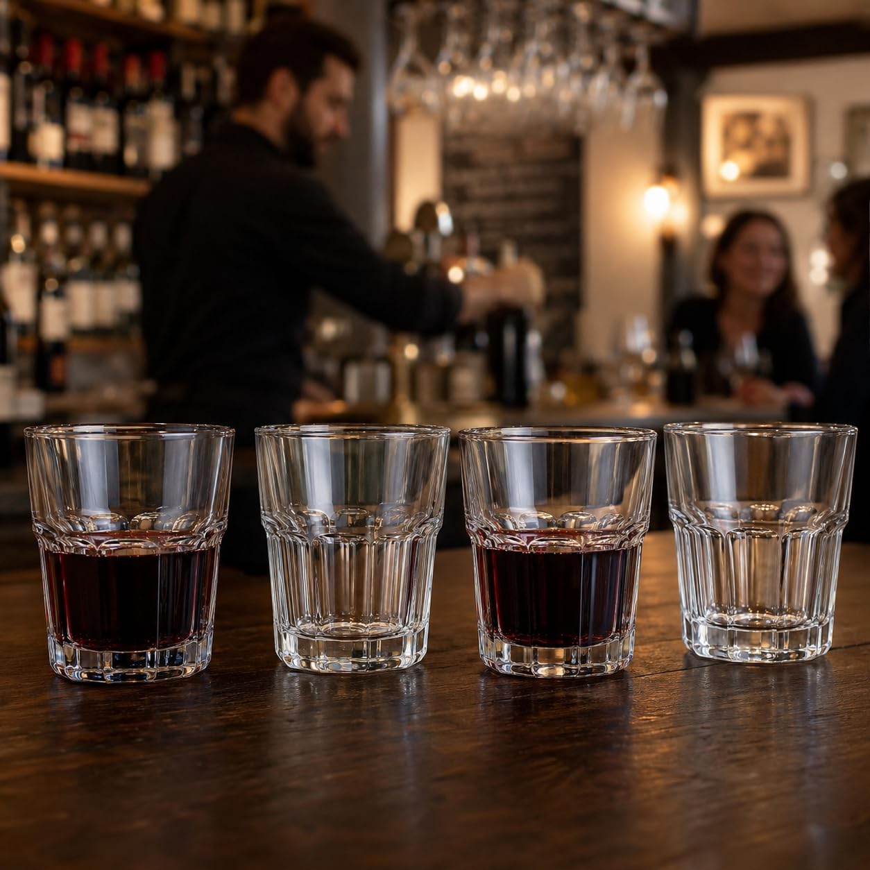 Vino da Tavola Weinglas ohne Stiel und stapelbar, 4-teiliges Set