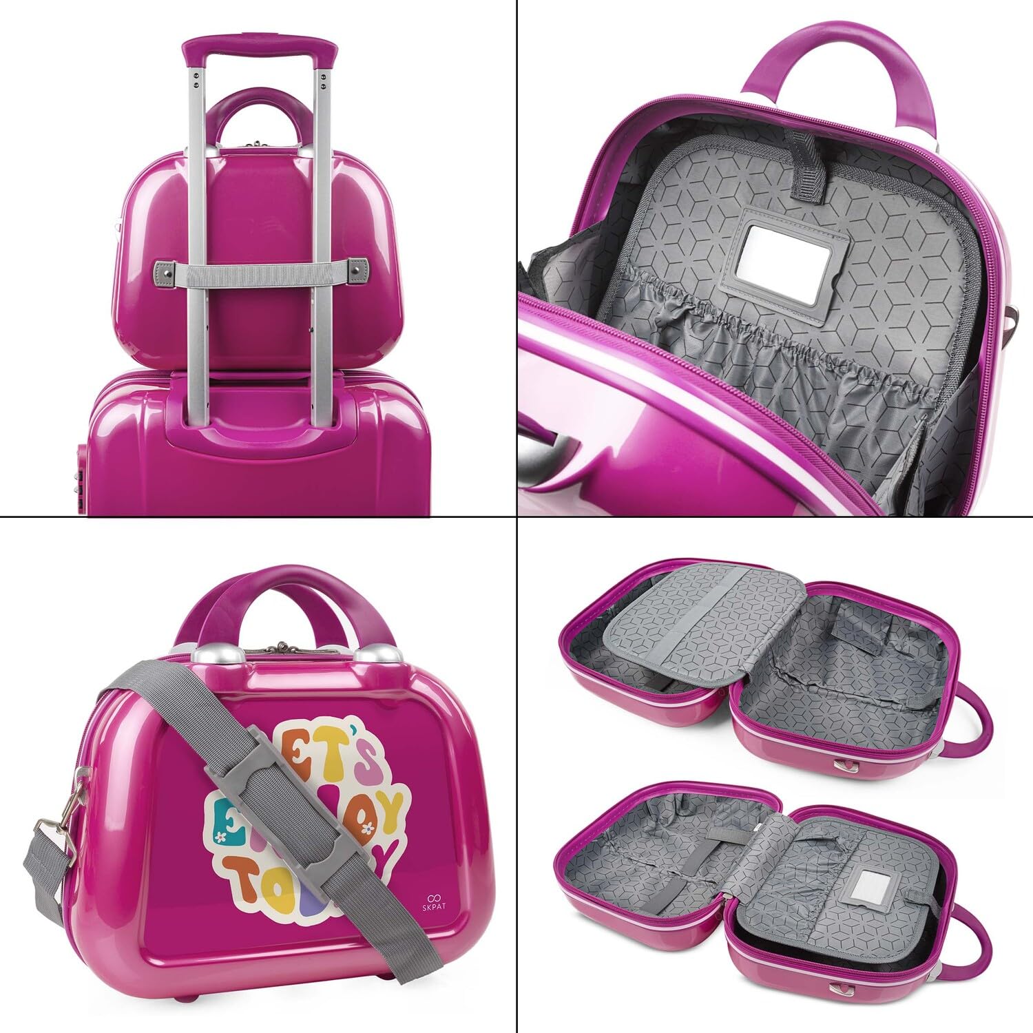 Kosmetikkoffer Hartschale Groß, Beautycase Damen, Trolley & Handgepäck Koff