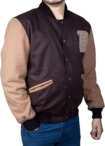 Miniatura 4 de Hotline Miami Varsity Letterman - Chaqueta de béisbol de lana para hombre, ajuste delgado, casual, cálida, para niños