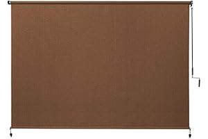 Coolaroo Roller Shade for Patios: 90% UV Protection, 8'x6', Mocha