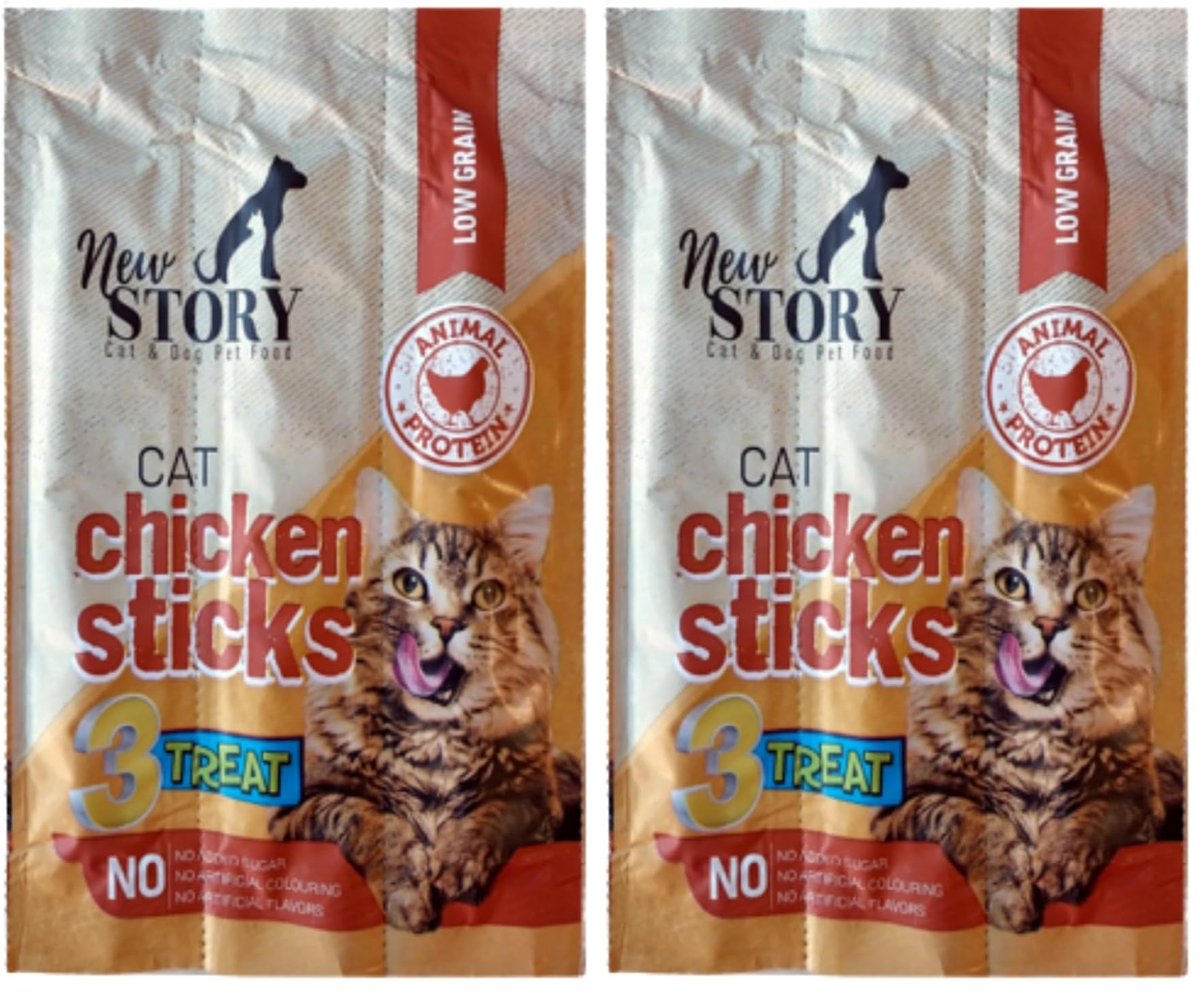 New Story Tavuk Etli Stick Kedi Ödül Maması, 5 Gram x 3 Adet, 3'lü Paket 2li paket