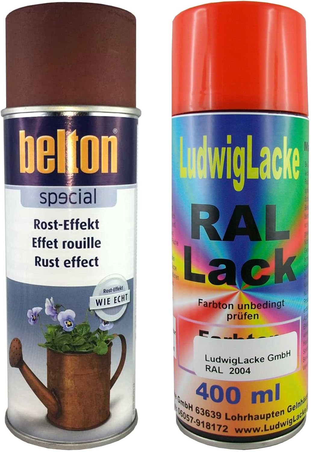 Ludwig Lacke Rosteffekt Spray 400ml + Grundierung 400 ml Amazon.de
