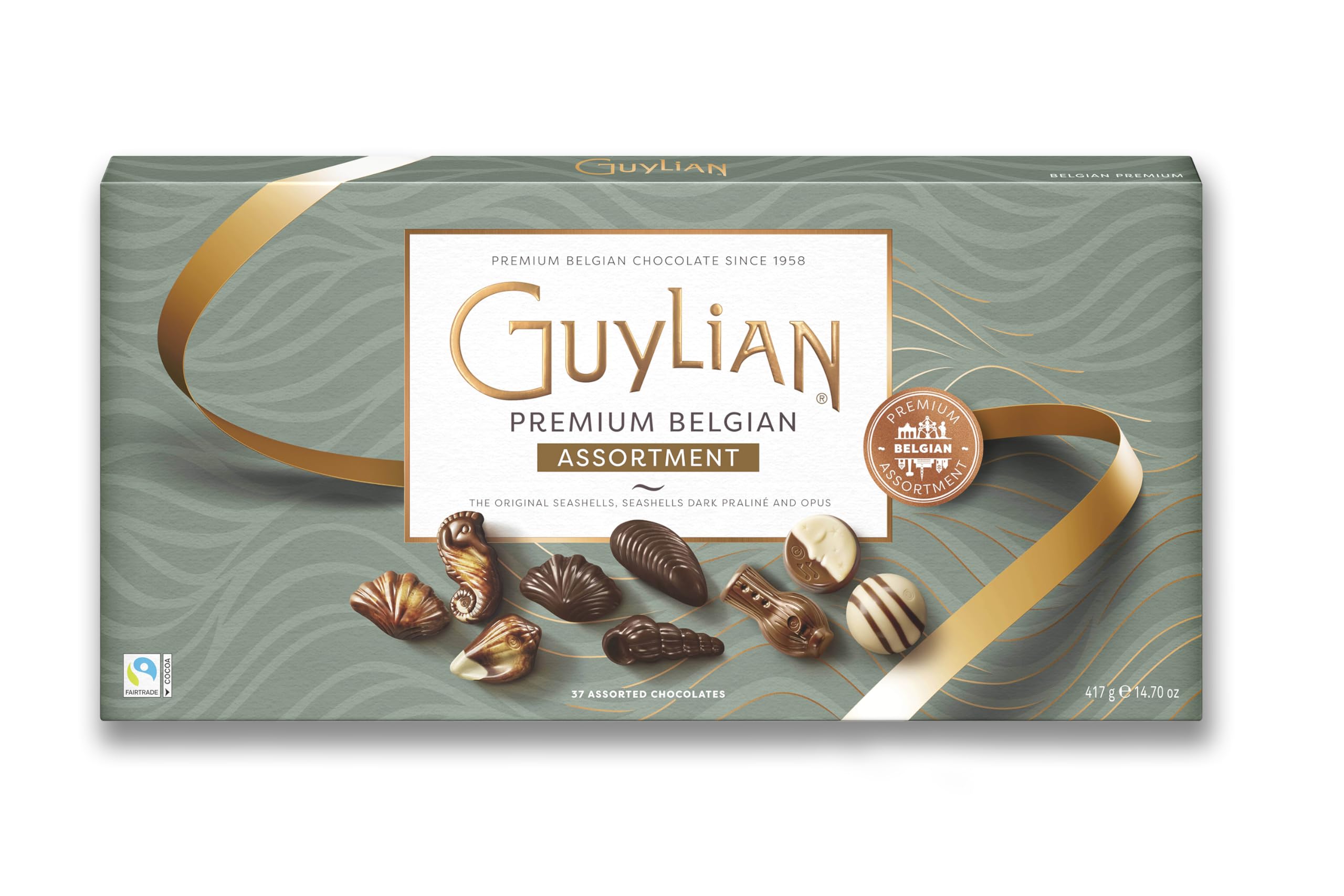 Guylian Bombones de Chocolate Belga, Colección de Mini Bombones, Incluyen Praliné, 37 Unidades por Envase, 417 g