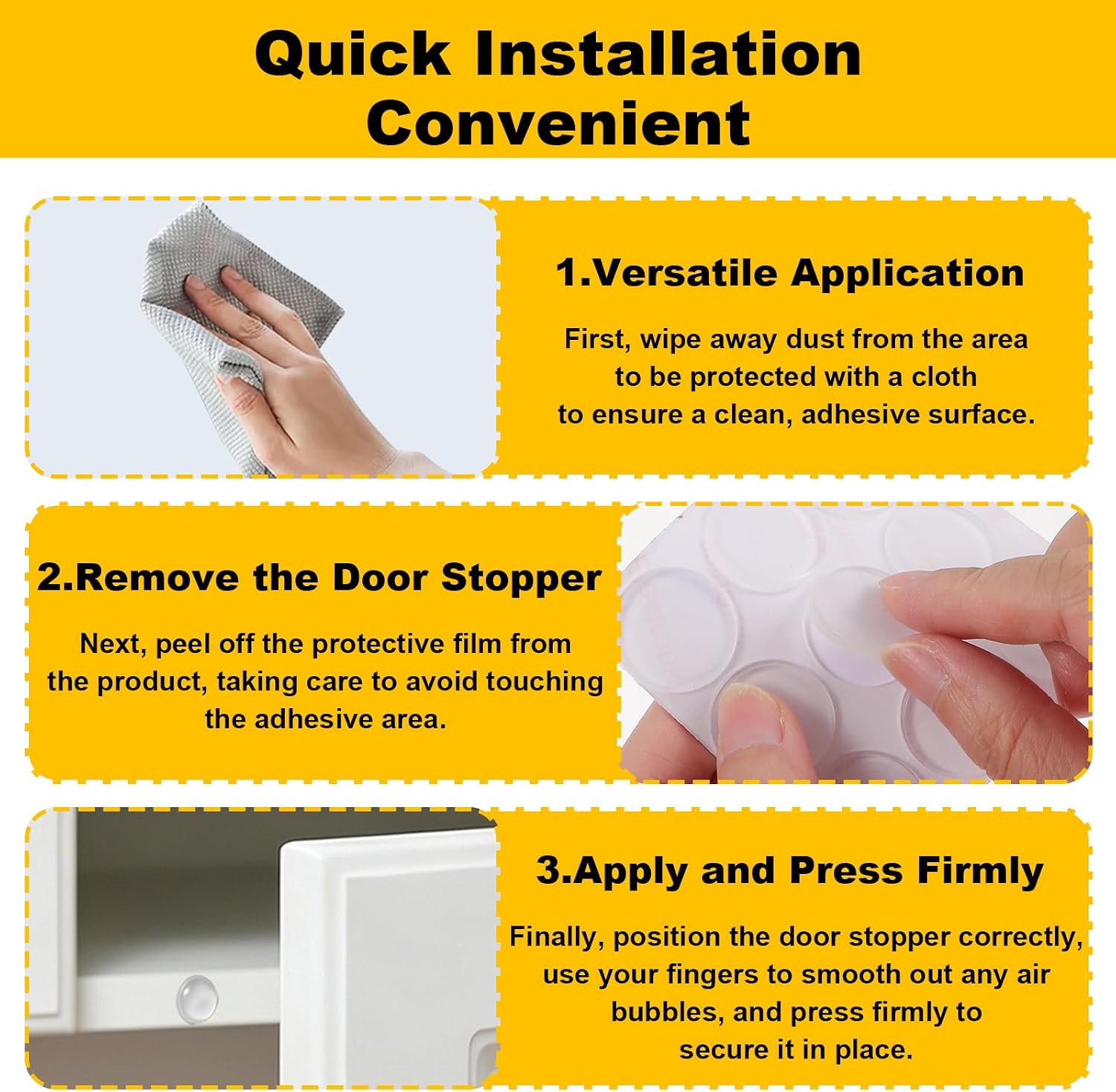 388Pcs Cabinet Bumpers Clear Rubber Bumpers Self Adhesive, Silicone Furniture Bumper Clear Bumper for Cabinets and Small Items