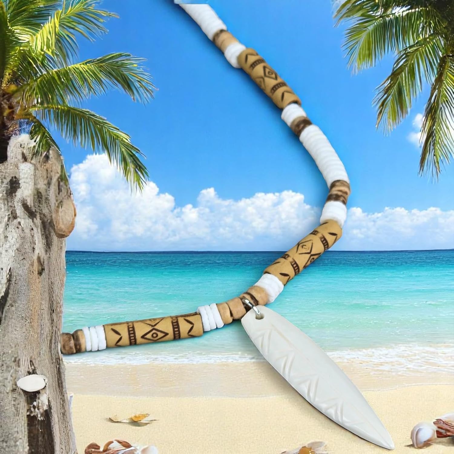 BlueRica Tribal Puka Shell Beads Necklace - Image 6