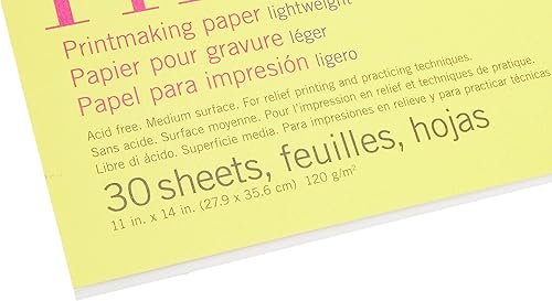 Miniatura 4 de Strathmore Serie 300 - Bloc de papel para grabado, encuadernado con pegamento, 11x14 pulgadas, 30 hojas (120g) - Papel para artistas para adultos y