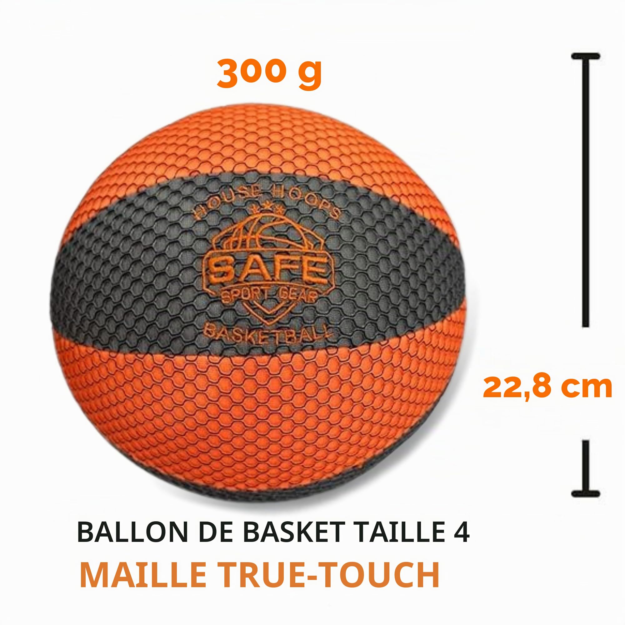Safe Sport Gear HouseHoops Basketball – Ballon de Basketball d’intérieur Doux et de Haute qualité pour la Maison – Conception Durable – Parfait pour Le Jeu et l’activité Physique en intérieur