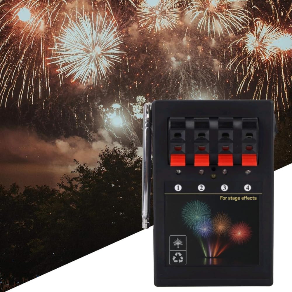zenda club® Sistema di Scatto a Distanza per Fuochi d’Artificio – Kit Pirotecnico 16 Canali con Telecomando Senza Fili – Cofanetto di Conservazione Resistente