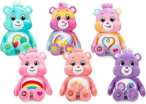 Miniatura 6 de Care Bears Peluche de tamaño divertido de 9 pulgadas, oso de peluche, súper suave y tierno, bueno para niñas y niños, empleados, coleccionistas,