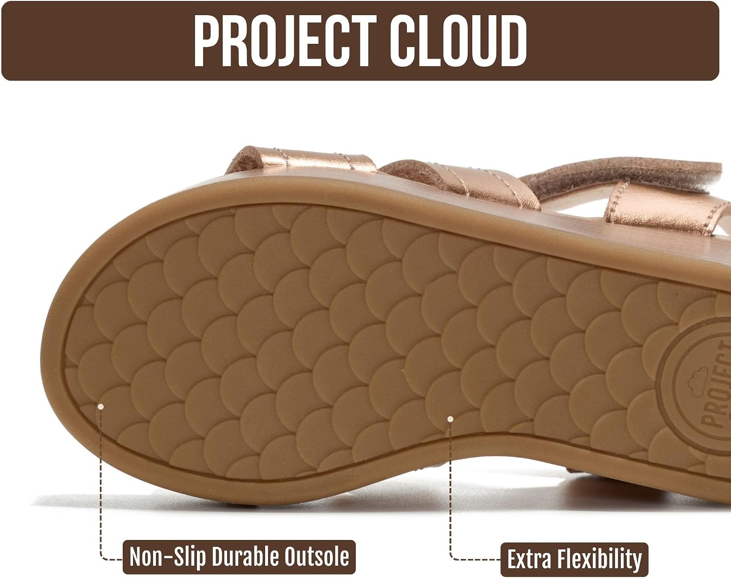 Project Cloud Girls Sandals with Adjustable Buckle Wedge Sandals 2026 image 4