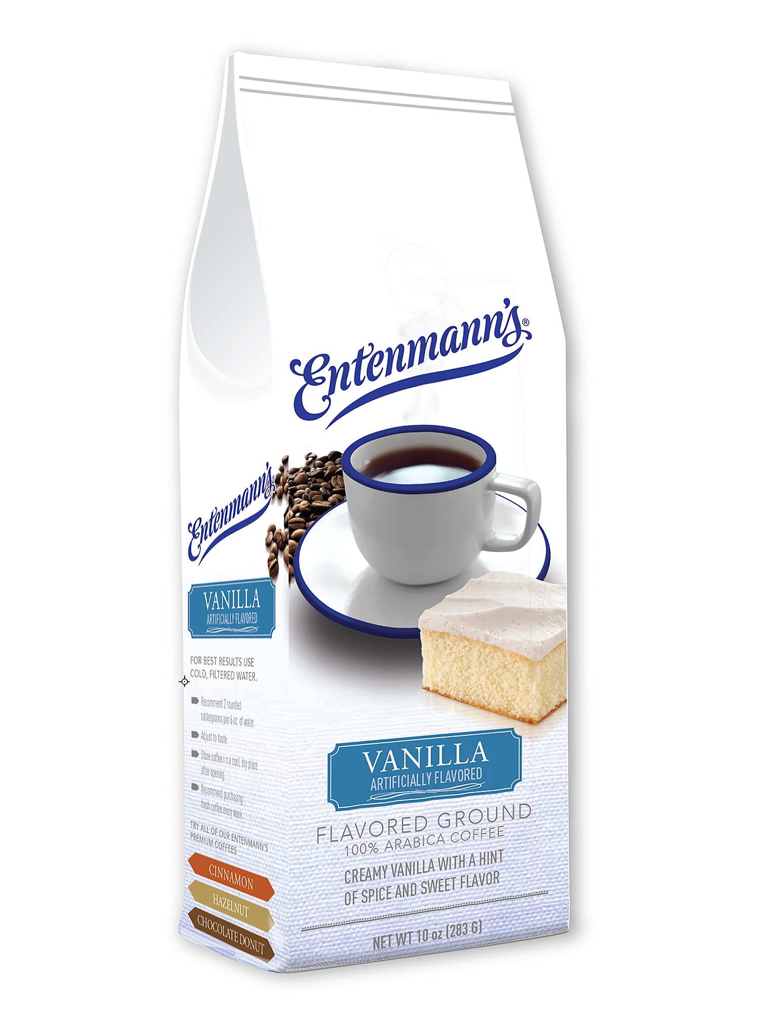 Entenmann's Ground Coffee, Vanilla Flavor, 10 Ounce