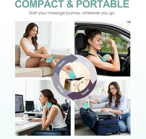 Miniatura 6 de Pelota de masaje vibratoria para recuperación muscular, bola de masaje miofascial de silicona, alivio de fascitis plantar, liberación de cadera y