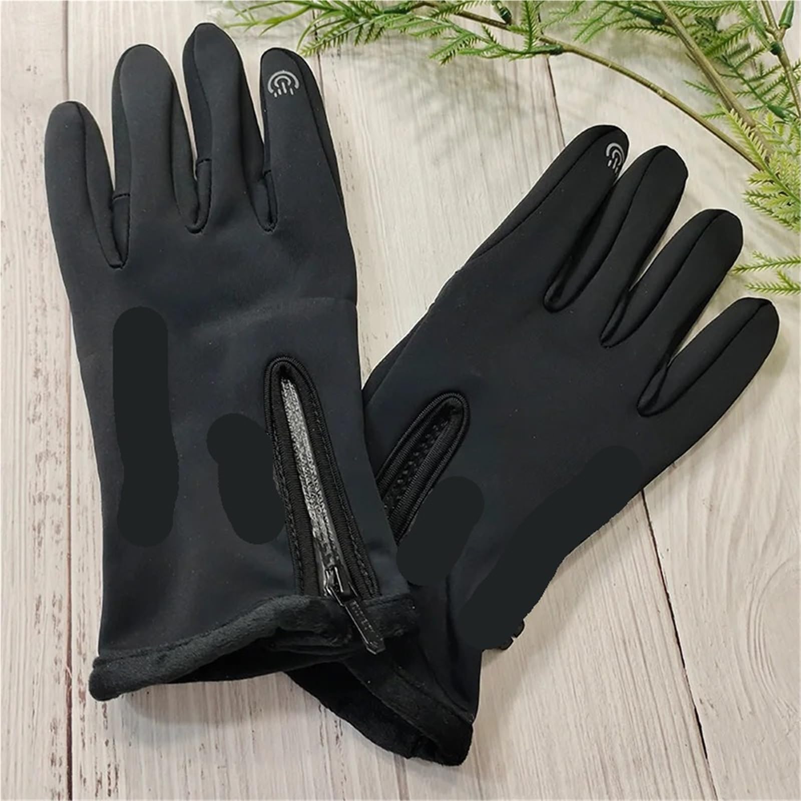 Guanti da Equitazione Guanti da Equitazione Invernali con Cerniera Caldi Guanti da Cavallo in Peluche Antivento da Donna Attrezzatura da Sci Nera Femminile per Una Presa Migliore