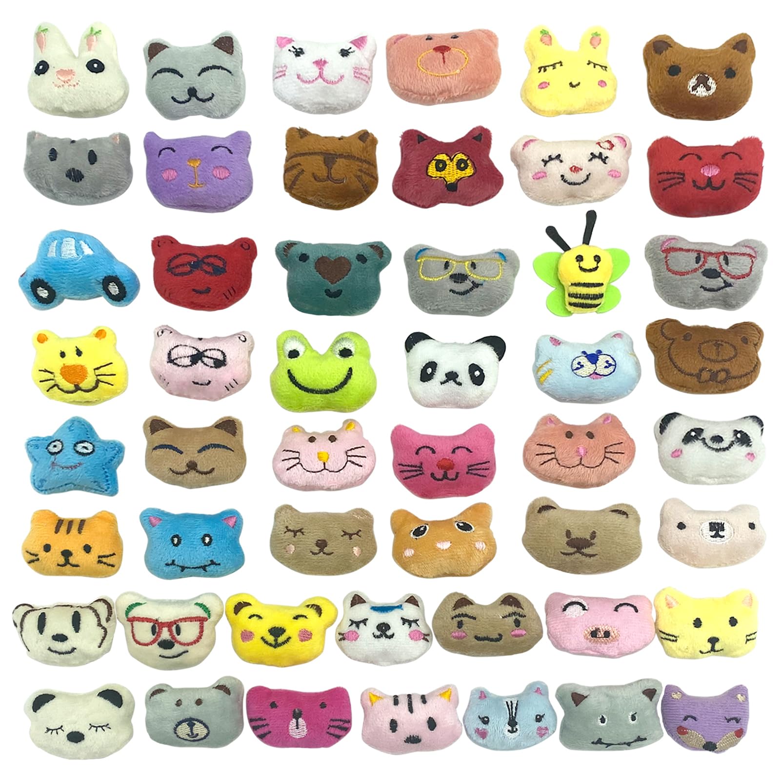 Easter 50 PCS Random Mini Stuffed Animal Plush Toys Set Cute Small Stuffed Toy for Classroom Treasure Box